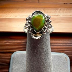 Sterling Silver Mohave Turquoise Ring - Size 9